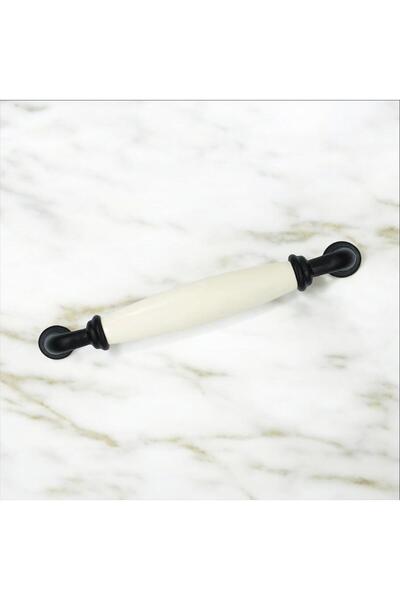 Porcellana Perla (12,8CM)-krem -porselen Metal Kulb Kulp Dolap Çekmece Mobily...