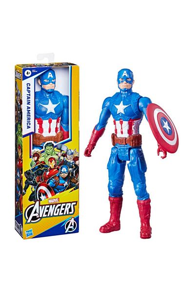 Hasbro مجسم شخصية كابتن أمريكا من مارفل أفينجرز تيتان هيرو 30 سم