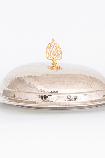 TADACAKSIN Copper Forged Presentation Plate with Lid (Small Size)