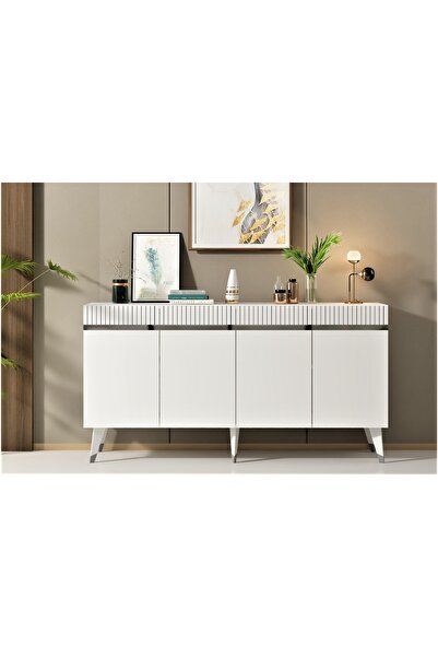 Vivense DEFNE KONSOL, BEYAZ GÜMÜŞ