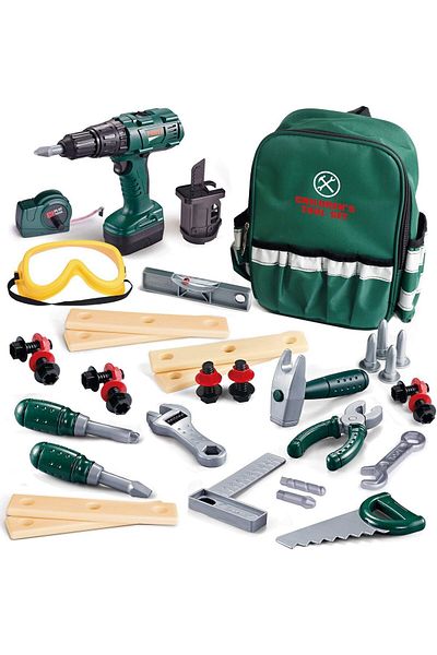 Yelajoy 35 PCS Kids Tool Toy Set, 3 different drill bits, Electronic Cordless Drill, for kids 3+