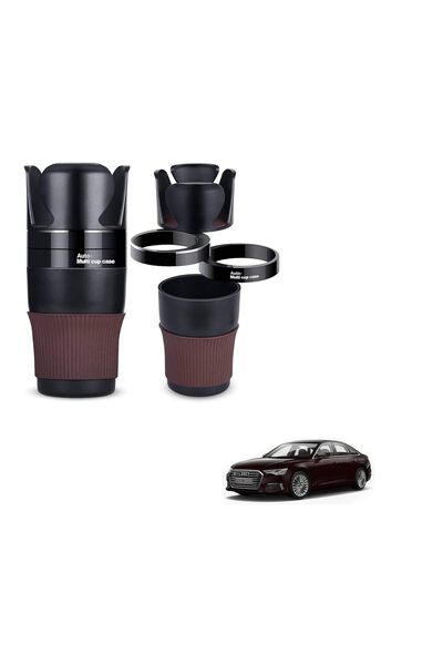 COOYA 4 in 1 Car Cup Holder Expander, 360 Degrees Adjustable, curved design, Storage Box for Things