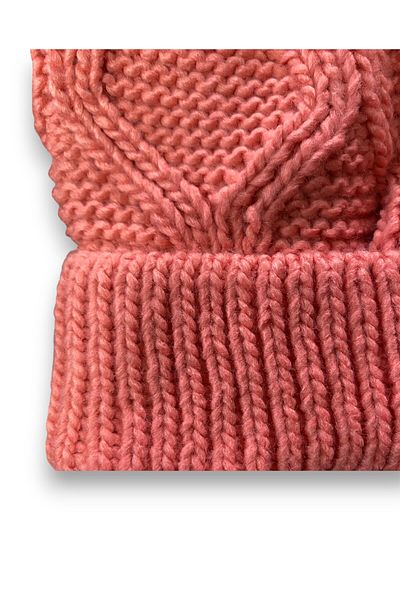 FORMO Women's Salmon Plush Pompom Winter Soft Beanie