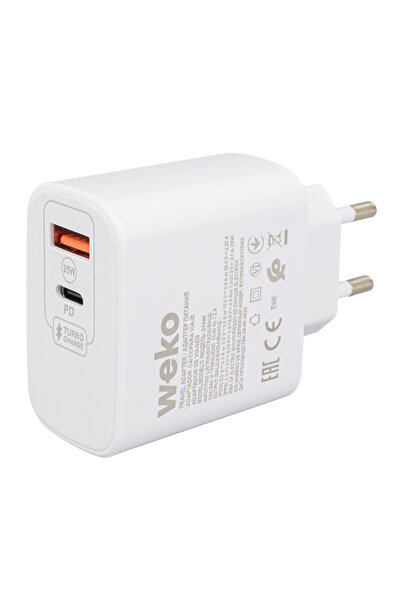 Genel Markalar WK-21446 Mİ10-UC 25 WATT 3.0 AMPER TYPE-C + USB ŞARJ BAŞLIK AD...