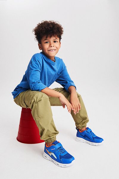 Vicco Fash Lighted Men's Preschool Saks Blue Sports Shoes