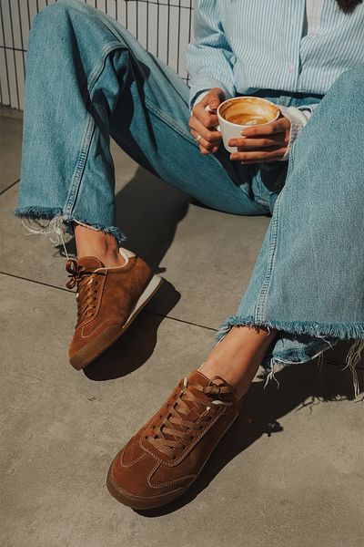 Marjin Dámské tenisky Tan Suede Cerile – sportovní obuv