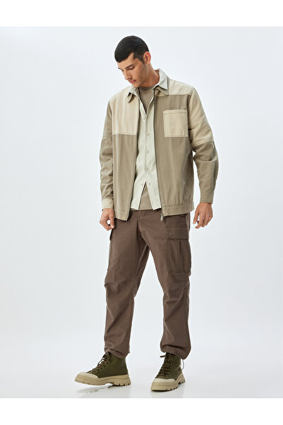 Koton Paraşüt Pantolon Oversize Beli Bağcıklı Kargo Cep Detaylı Pamuklu