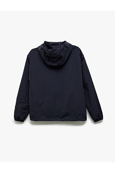 Koton Μακρυμάνικο αλεξίπτωτο με φερμουάρ υφασμάτινο αδιάβροχο με κουκούλα