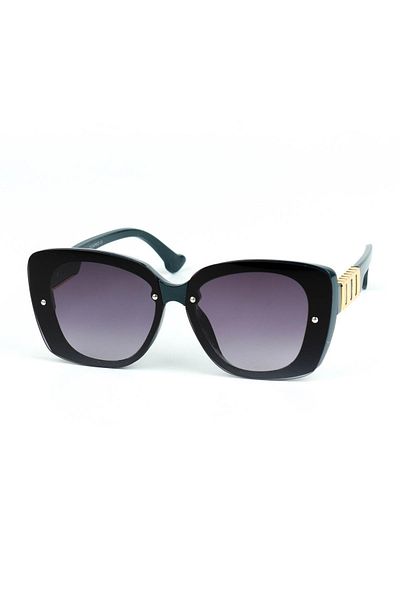 Di Caprio Women's Navy Blue Uv400 Protected Geometric Model Sunglasses