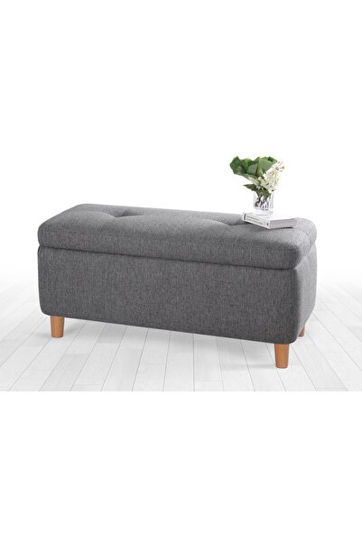 Vivense ROCİO SANDIKLI BENCH PUF, KOYU GRİ