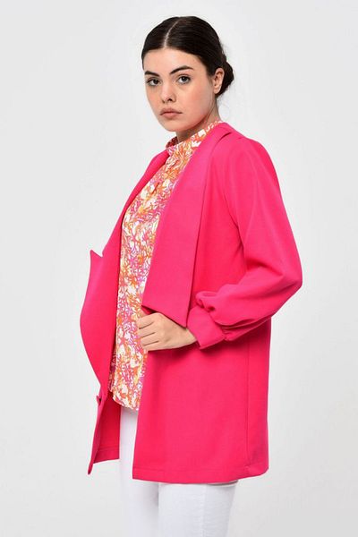 Kubos Moda Crew Neck Tank Top Fuchsia Jacket Set