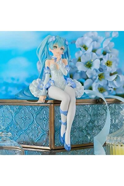 Zigver anime kız pembe kelebek peri beyaz elbise oturan PVC model oyuncak ev ...