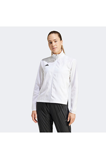 adidas سترة واقية بيضاء للجري للسيدات من Adizero Essentials