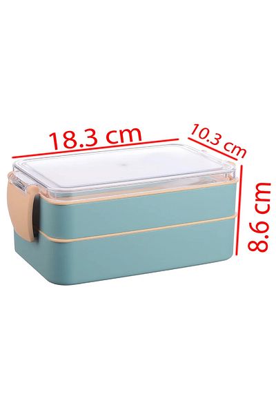 Dükkanönü Green Fely 900ml Lunch Box Set - Storage & Lunch Box