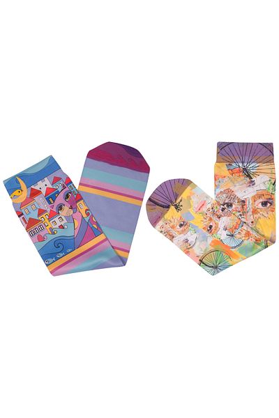 Biggdesign Cats Womens Socks 2 Pairs Premium Quality Women Crew Bulk Socks