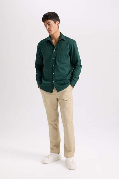 DeFacto New Season Regular Fit Regular Cut Summer Straight Leg Chino Canvas Trousers