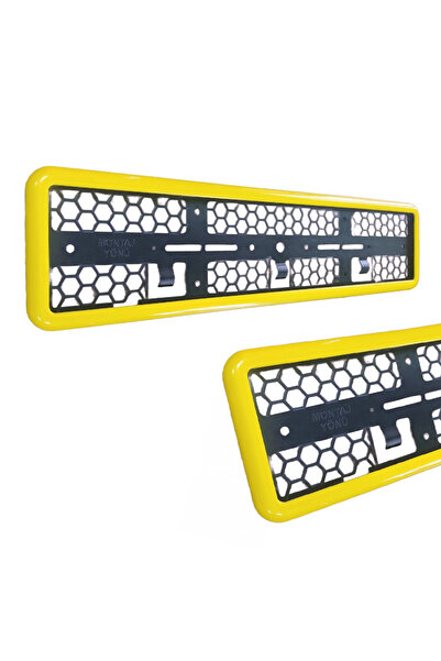Meliset 1 Adet Esnek Kırılmaz Sarı Çerçeveli Plaka Altı Çerçeve Plakalık