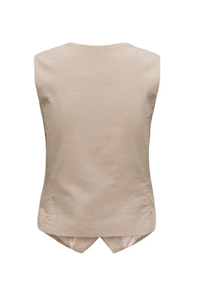 ONLY سترة نسائية كريمية ONLTIGGY S/L FIT CORD VEST TLR