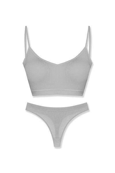 HNX Βαμβακερό λεπτό λουράκι Bustier και στρινγκ εσώρουχα Αθλητικό εσώρουχο