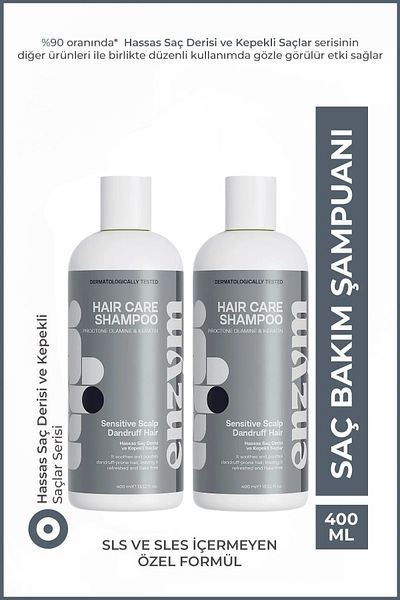 ENZYM COSMETICS Anti-Dandruff Shampoo Special for Sensitive Scalp and Dandruff Hair 400 ml (2 Pieces)