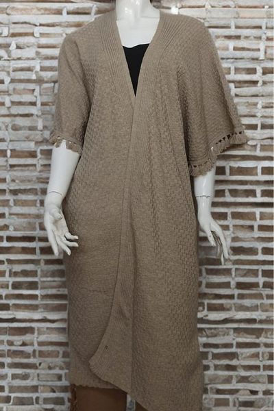 ÇALIKUŞU TRİKO Wren Knitwear Shawl, Hijab, Poncho Mink Color M2215