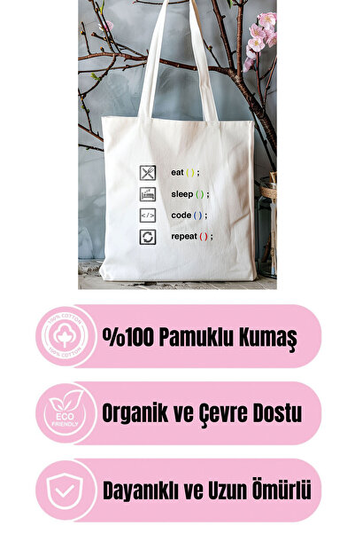 qoeuyl boutique Програміст Хам Бедж Хамчалі проти льодовикового фронту 100% бавовняна сумка з принтом