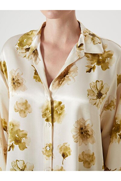 LC Waikiki Cicekli Oversize Kadin Gomlek - S5HV99Z8