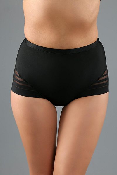 cotonhause Corset negru tăiat cu laser pentru femei, cu talie înaltă și chiloți