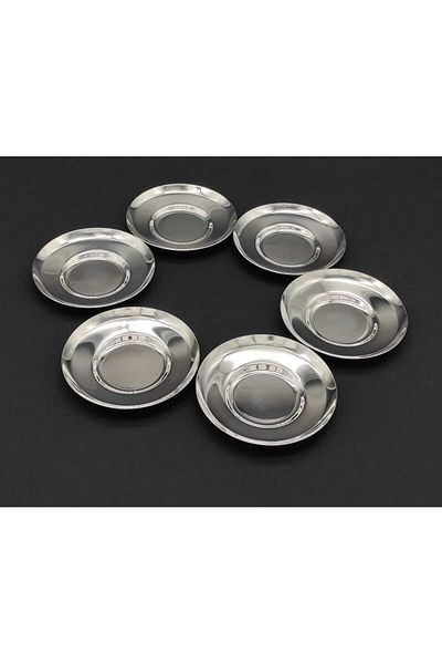 BRONDOFF Steel 6-Piece Steel Tea Plate