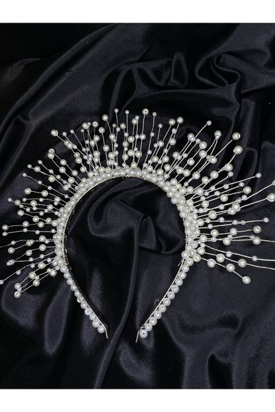 Butik Pearl Detailed after Henna Special Design Bridal Crown