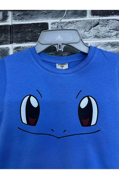 Efendioğlu Design Tricou pentru copii cu imprimeu albastru squirtle face