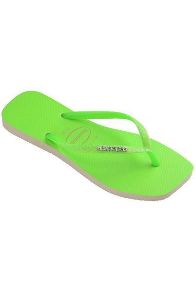 Havaianas Square Glitter Neon Green Women's Slippers