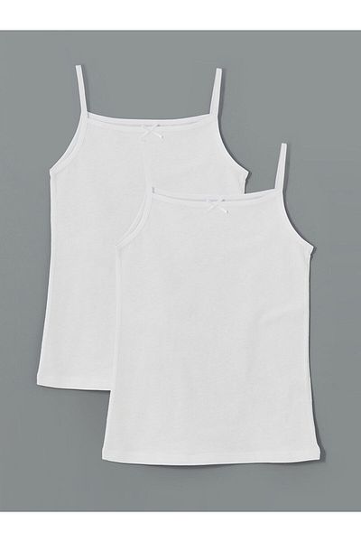 LC Waikiki New Season Square Collar Girl's Undershirt 2-Piece - S50040Z4