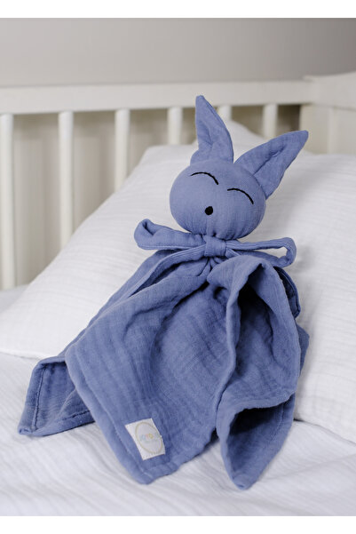 Joyous Mom Kids Müslin Bebek Uyku Arkadaşı 4 Katlı Tavşan Organik Oyuncak Uyk...