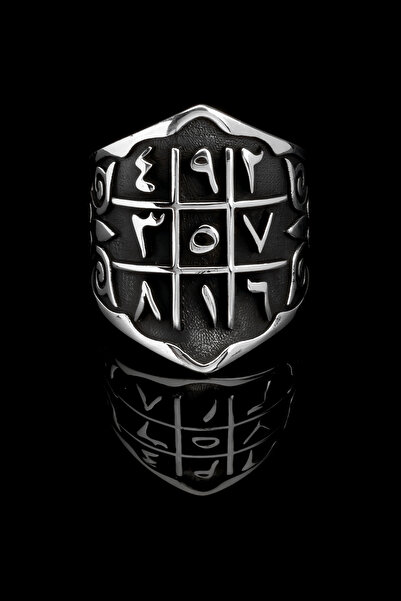 OTTOTESBİH Arapça Sayılar Ebced Ayarlanabilir 14Gr 925 Ayar Gümüş Yüzük