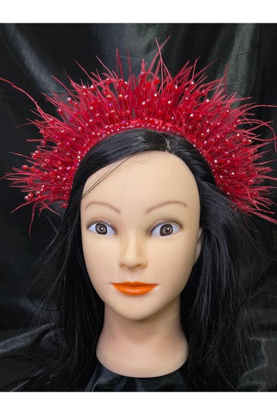 Butik Feathered Bride Wedding Engagement Henna Wedding Prom Crown