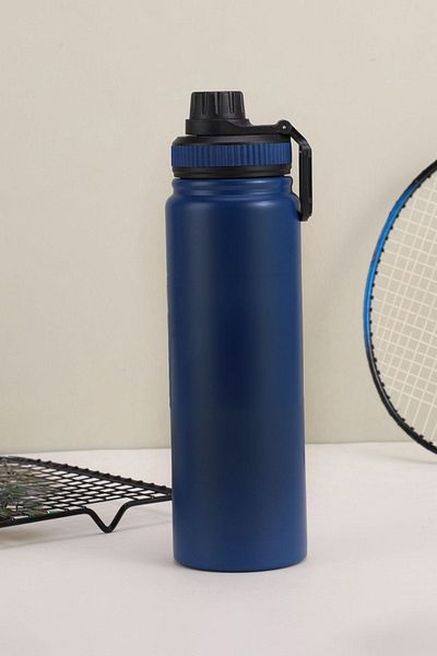 Weather Forecast 316 L Steel Blue 1000 ml Camping Picnic Thermos Thermos with Holder Cin855Mv