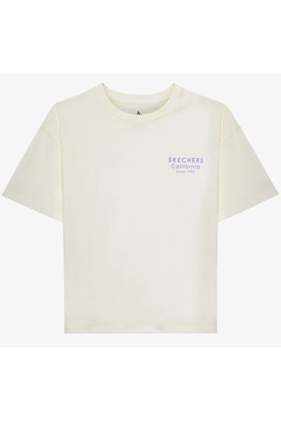 SKECHERS W Loose Fit Graphic T-Shirt S2510134 Γυναικείο T-Shirt ΛΕΥΚΟ