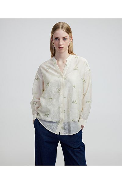 MISS IPEKYOL Embroidered Collar Shirt