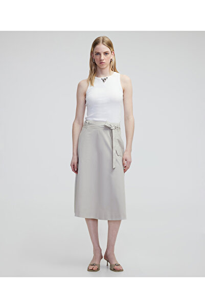MISS IPEKYOL Kuşaklı midi etek