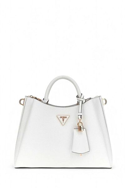 Guess حقيبة كتف نسائية بيضاء من Eco Jazlynn Hwezg 952306
