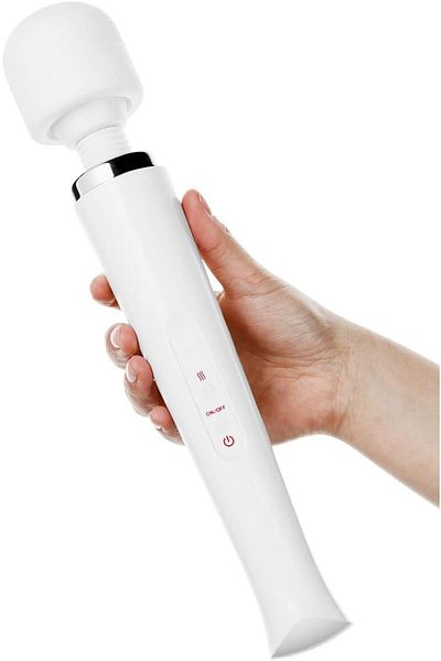 COOYA Ultra Powerful Quiet Vibration Massager Stick
,USB Charging Magic Wand,White,6x32cm