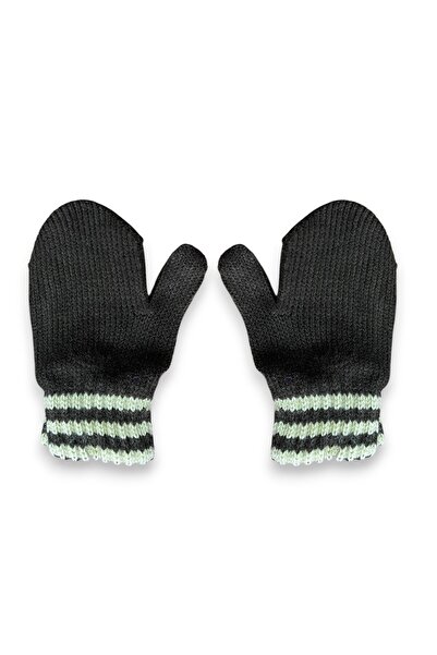FORMO Antrasit Çizgili Bebek Kışlık Eldiven