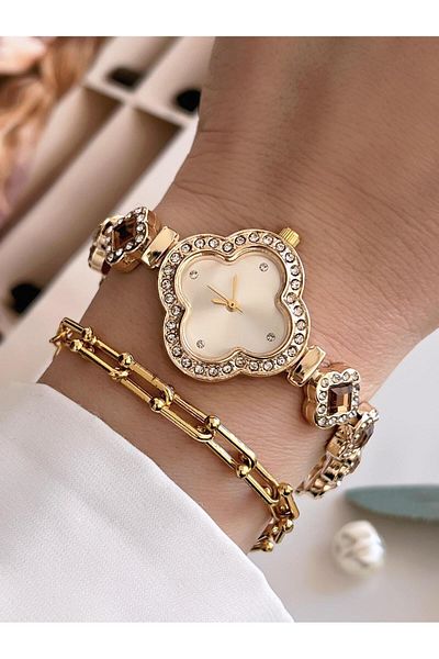 Coliseum Special Design Vintage Series Full Stone Women's Wristwatch + Bracelet Gift Cl8751.L01