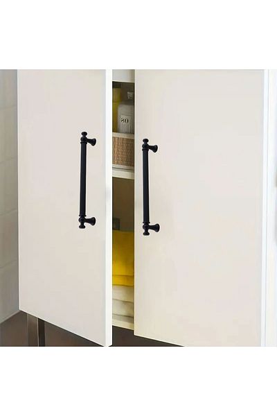 Badem10 Mâner din metal negru Selçuklu 160 mm Mobilier Bucătărie Sertar Dulap Dulap Ușă Mânere Mâner