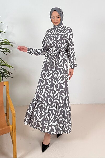 Bestenur Φόρεμα Virel Woven Viscose 1359 - Γκρι