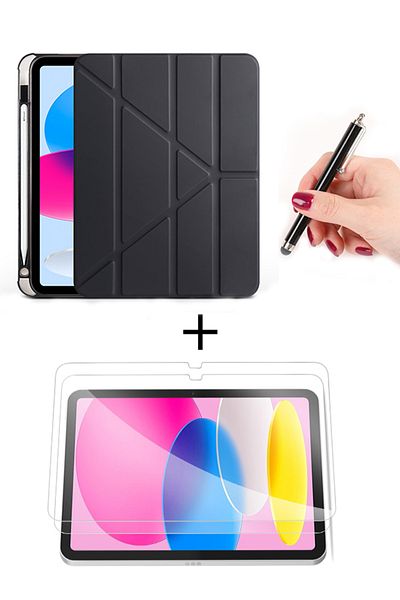 Nezih Case iPad 11. Generation A16 2025 11 Inch Case with Pen Compartment and Sleep Mode + Screen Protector + Touch Pen