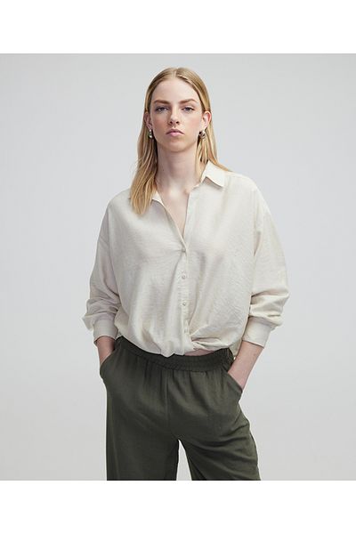 MISS IPEKYOL Shirt with Twist and Epaulettes
