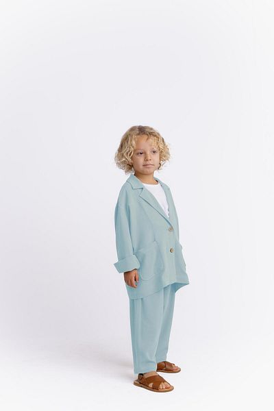 Oliven The Kid Унисекс ленено сако синьо