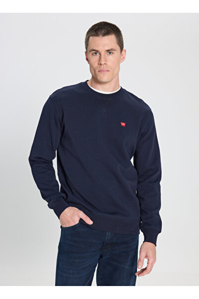 Lee Fermuarlı Yaka Relaxed Lacivert Erkek Kazak L242496410 Lacivert Kazak